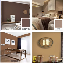 Coffee Color Interior Wall Matt Environmental Protection Net Taste Water-based Emulsion Varnish Mesh Red Brown Background Wall Interior Toning Wall Paint