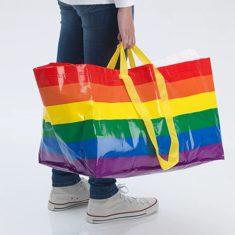 Yijia Fletastoshtong Rainbow Tote Bag Eco-Friendly Shopping Bag Foldable Portable Student Shoulder Bag Yijia Fletastoshtong Rainbow Tote Bag Eco-Friendly Shopping Bag Foldable Portable Student Shoulder Bag