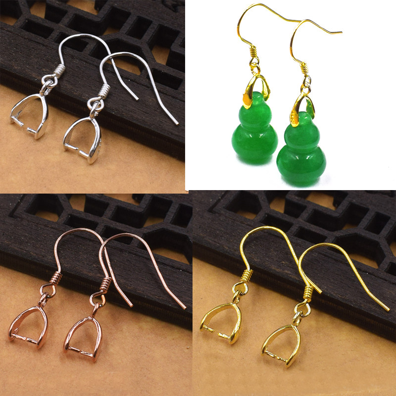 銀メッキのイヤリングアクセサリー、トレイ付きのシンプルなシルバースタッドイヤリング、イヤーフック、DIY銀メッキイヤリング、イヤリングの材料とアクセサリー