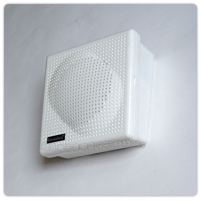 Crown Store◢◤Small Wall Mounted Speaker Plastic Panel Broadcast Speaker Waterproof Background Speaker Speaker