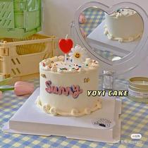 Korea ins love birthday cake heart-shaped heart-shaped candle Valentines day decoration photo love candle 5 pack