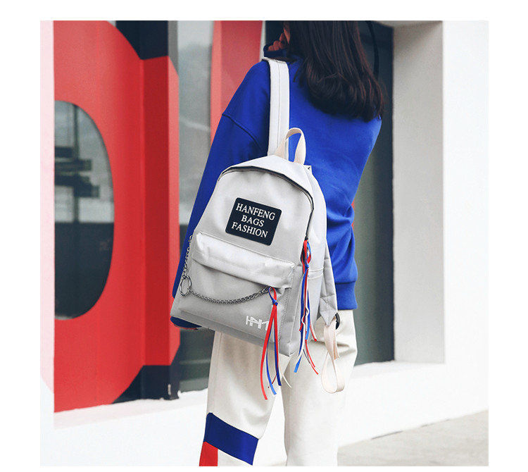 Túi đi học nữ phiên bản Hàn Quốc của thủy triều Harajuku ulzzang học sinh trung học ba lô Hồng Kông gió hoang đôi vợ chồng túi vải nam balo da bò