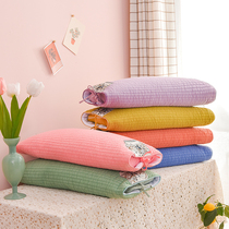Korean buckwheat pillow cotton embroidered pillowcase removable and washable neck protection low pillow millet shell soft pillow core cervical vertebra health pillow