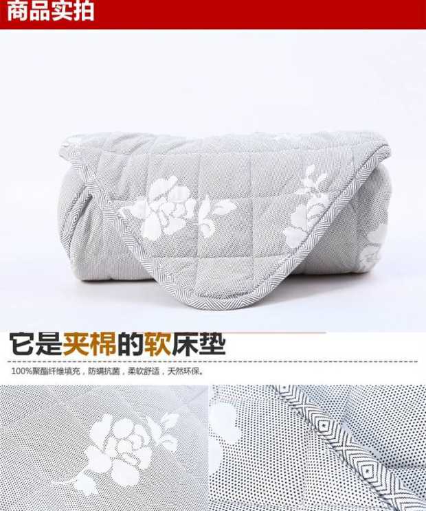 Dày nệm ấm nệm nệm pad nhíp giường mùa đông sinh viên ký túc xá giường chăm sóc người / đôi đệm 1m2