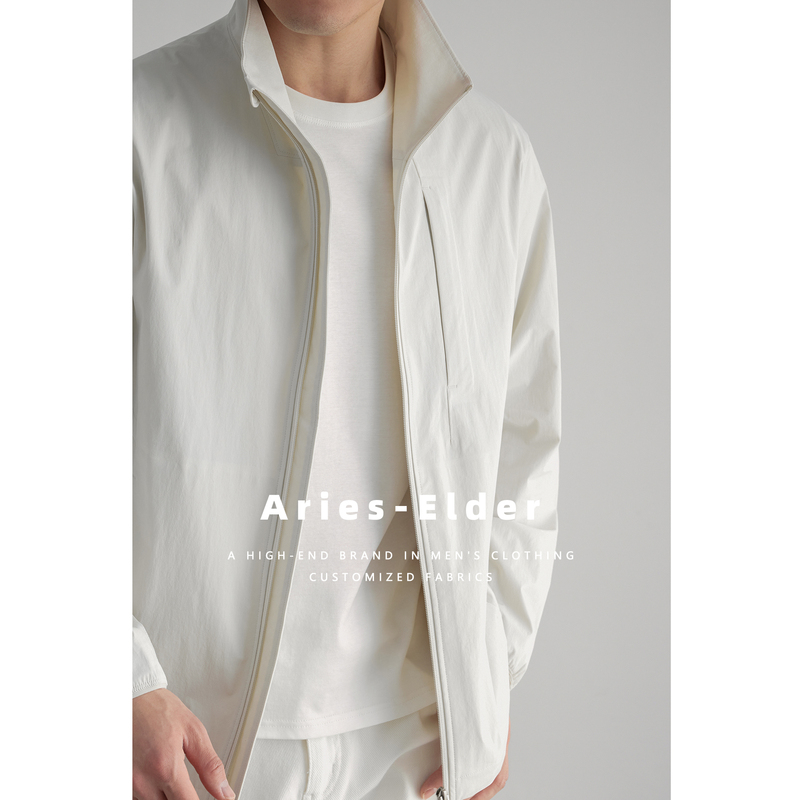 [Lightweight and Quick-Drying] Aries Elder Stand-Up Collar Windproof Soft Shell Outdoor Jacket Men's Jacket Spring and Autumn Style