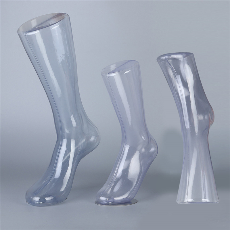 Transparent Foot Model Sock Mold Inverted Sock Display Model Props Male and Female Sock Display Foot Model Plastic Magnetic Sock Foot