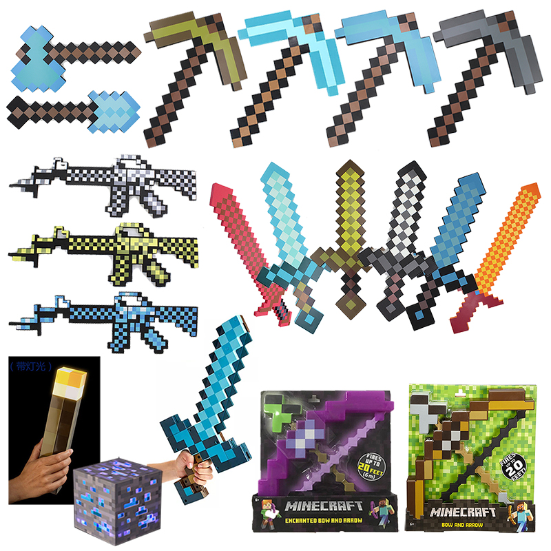 New products minecraft Minecraft toys peripheral weapons props bows and arrows swords picks torches headgear