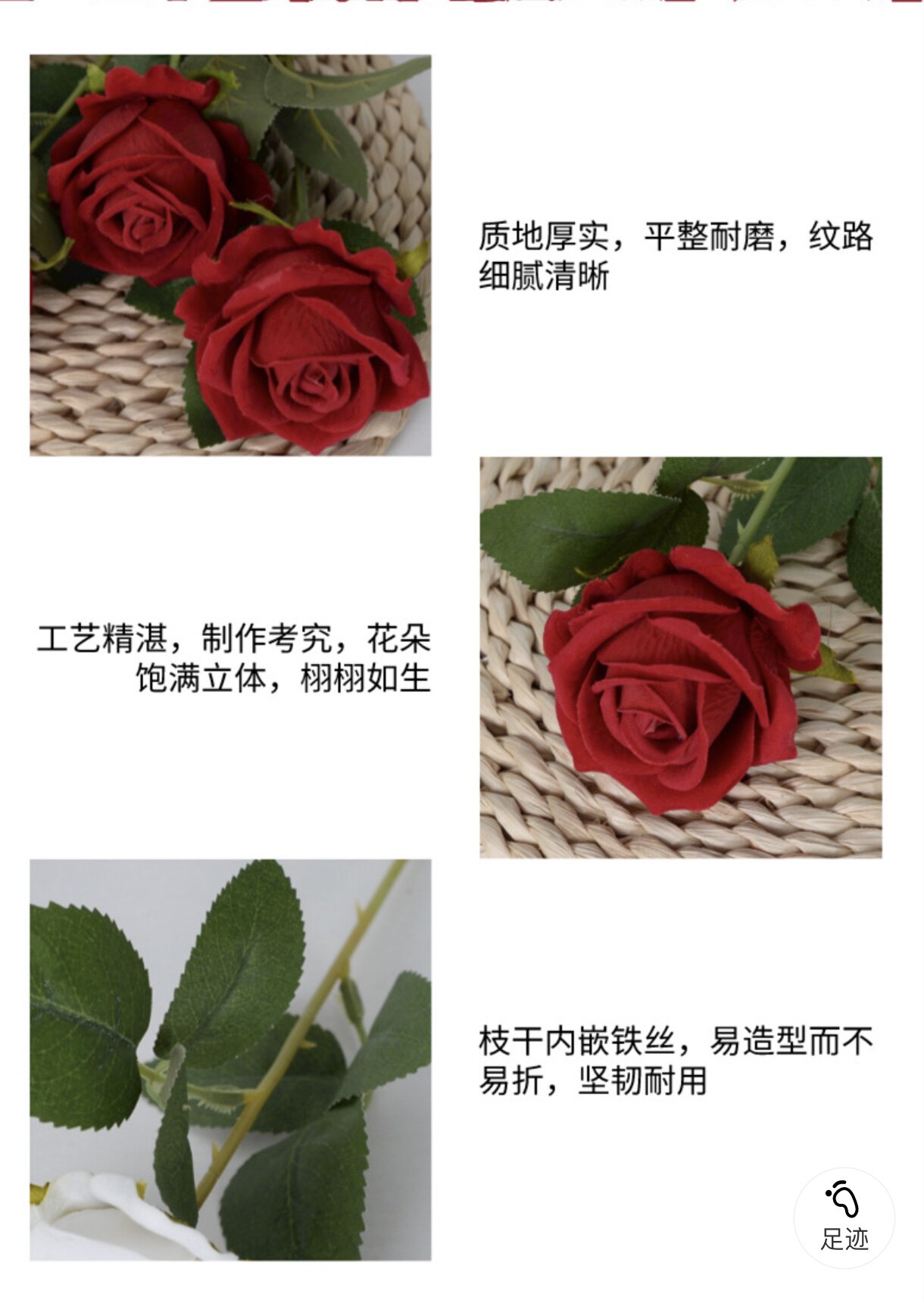 厂家仿真单支玫瑰花束假花绢花干花家居装饰客厅卧室餐桌摆件婚庆详情4