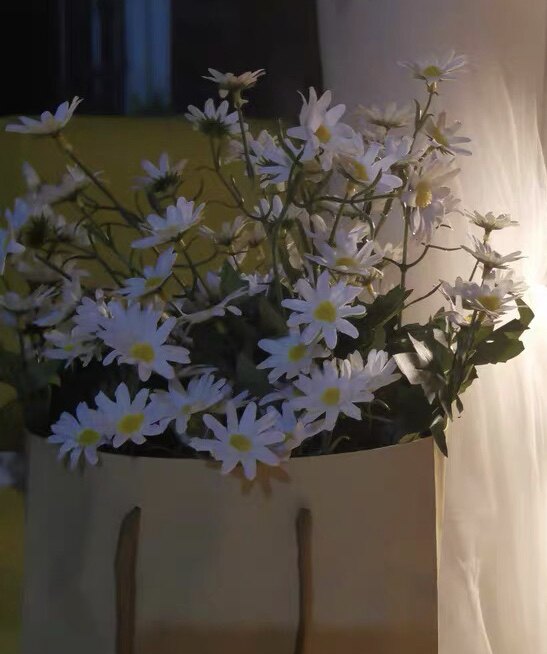 9头韩式仿真小雏菊假花束多头野菊 塑料绢花客厅家居装饰摆放包邮详情7