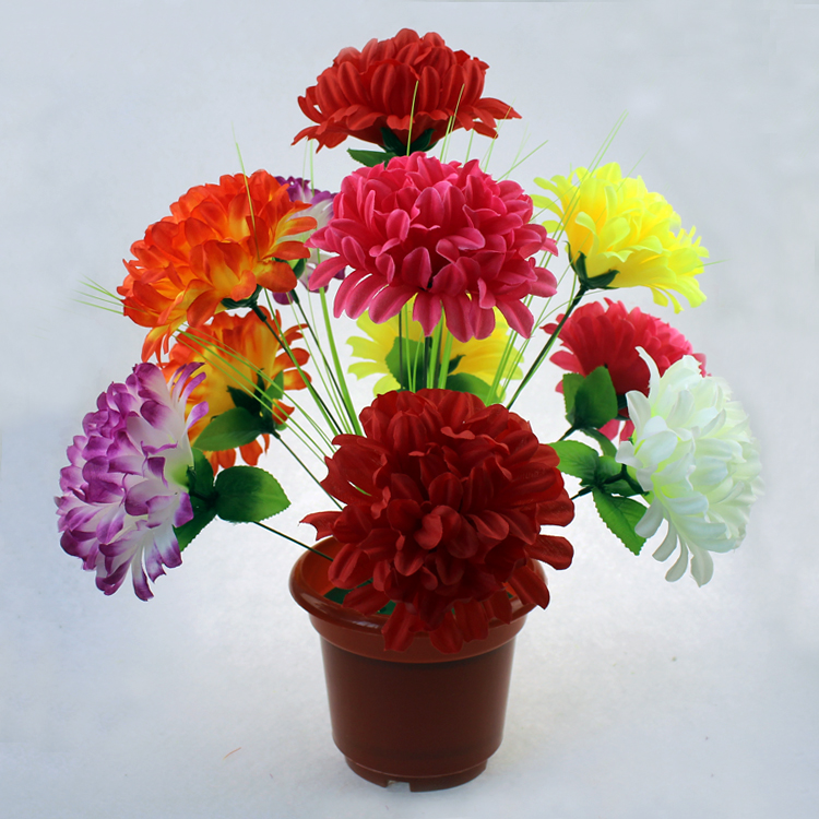 18头清明扫墓假菊花祭祀仿真花墓地摆放永生花上坟用花花束塑料详情15