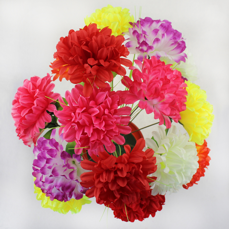 18头清明扫墓假菊花祭祀仿真花墓地摆放永生花上坟用花花束塑料详情9