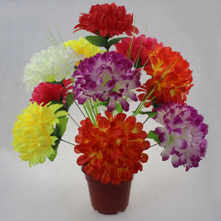 18头清明扫墓假菊花祭祀仿真花墓地摆放永生花上坟用花花束塑料详情14