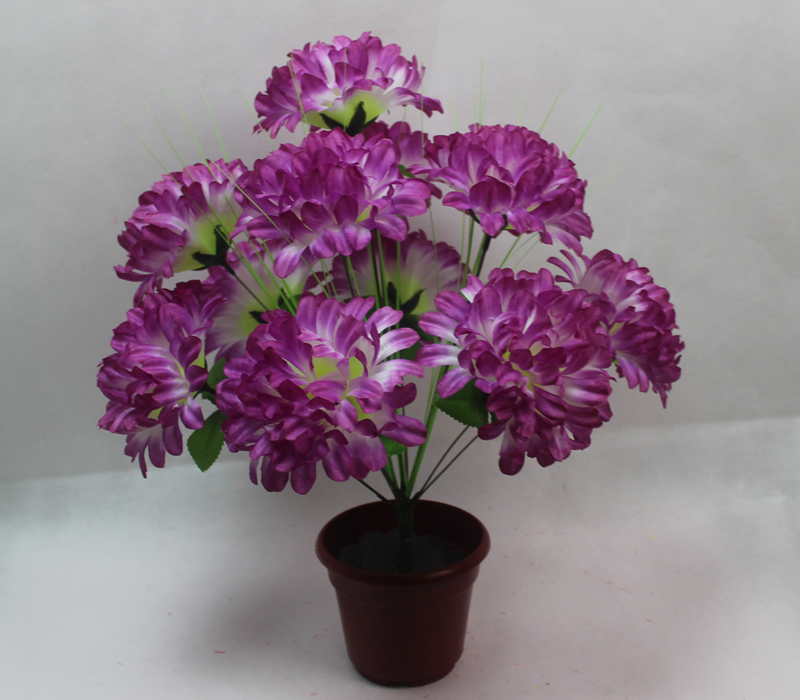 清明节扫墓祭祀殡仪上坟用品塑料仿真假花装饰摆件菊花束12头直销详情4
