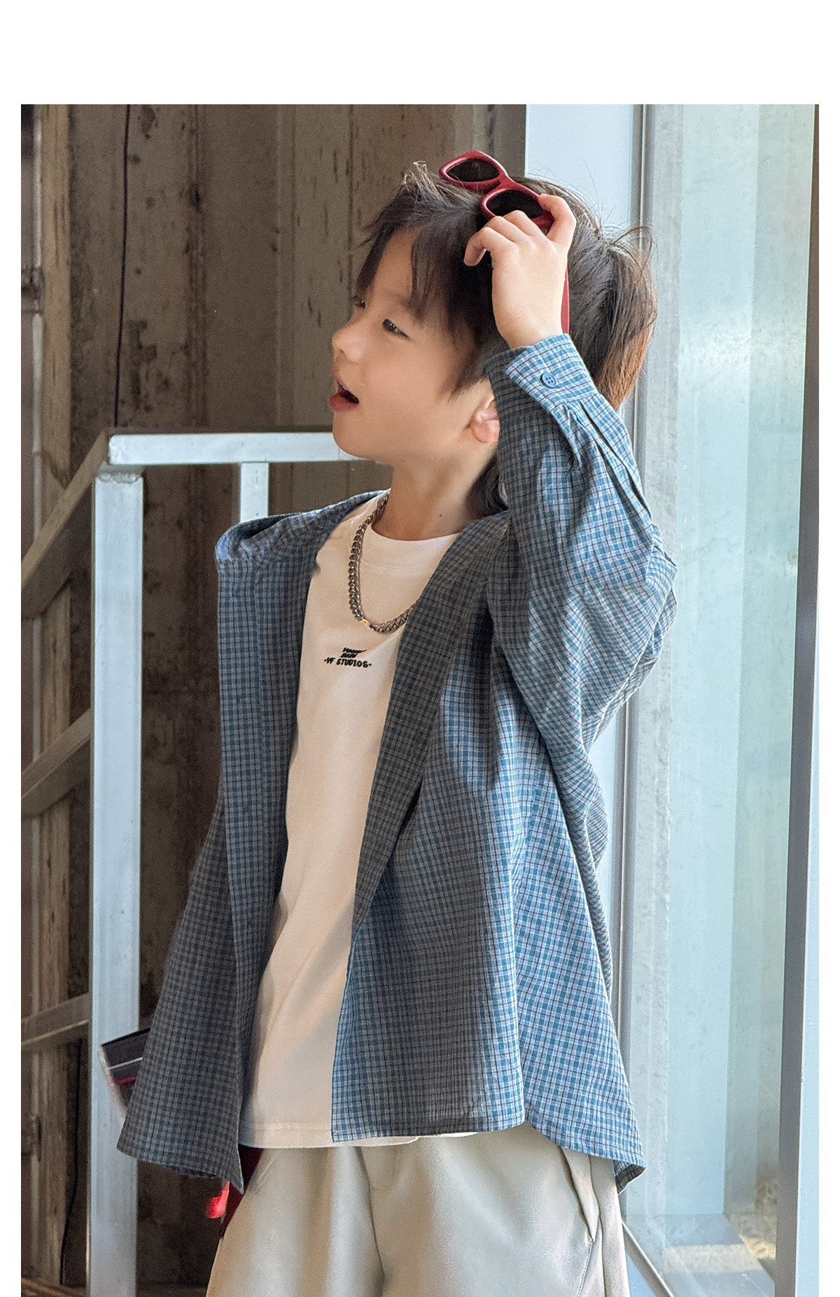 Boys' Sweatshirt Long-Sleeve T-Shirt White Base Shirt Early Autumn 2026 New Style for Older Children Boys' Top Clothing Outfit — 25