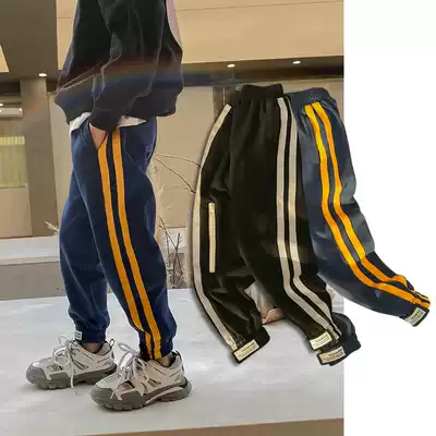 Boys pants spring style Foreign style handsome casual gray spring dress children's sports pants thin spring and autumn tide