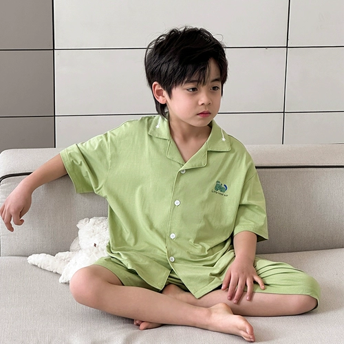 Летняя одежда, пижама, детский летний комплект, короткий рукав