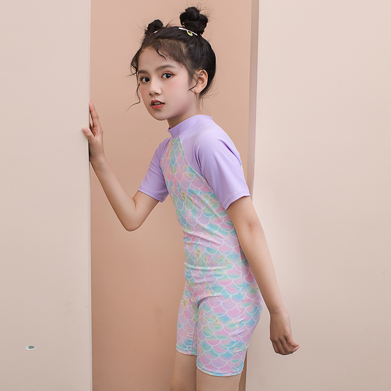 Children's swimsuit girl girl to be connected to CUHK child professional training child female baby girl speed dry swimming dress