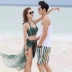 Bộ đồ bơi đôi bikini bikini ba mảnh nhỏ bằng thép tấm tập hợp quần nam đi biển 	đồ đi biển đôi nữ Vài đồ bơi