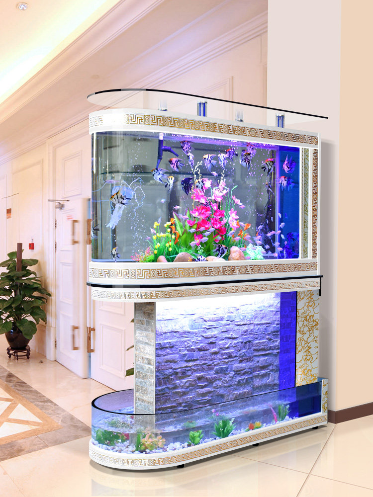 Opel bullet fish tank Aquarium Turtle tank dual-use water curtain wall Landscape ecological glass Large and small living room