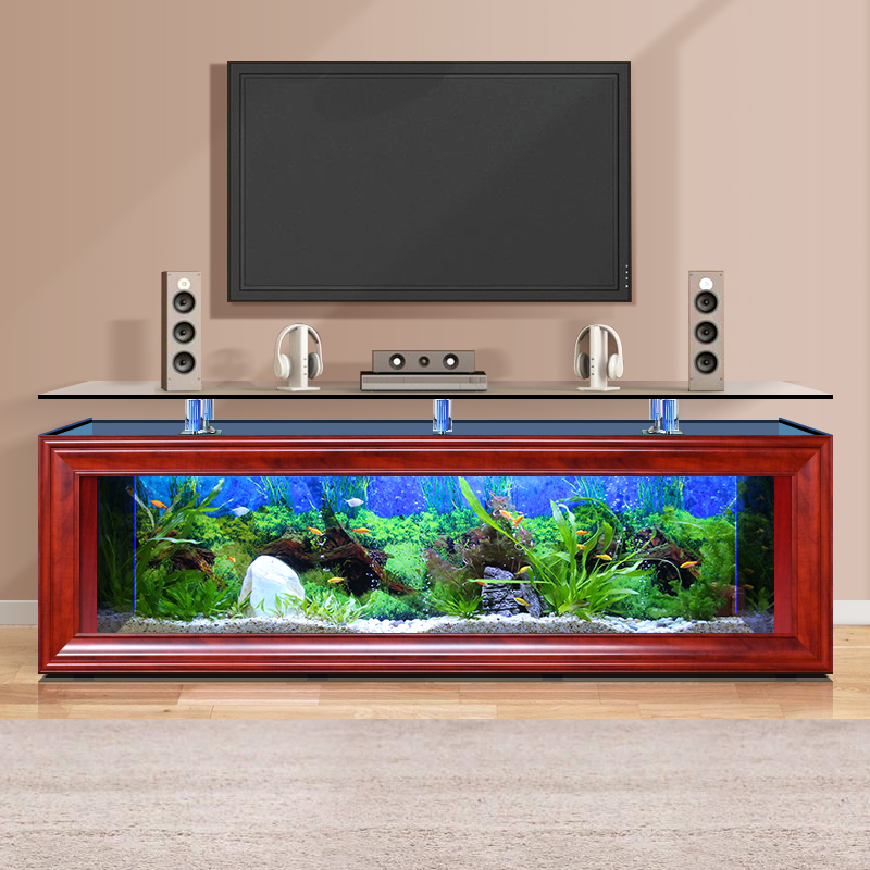 Opel European Tv Cabinet Ecological Fish Tank Aquarium Water Tank Floor To Ceiling Glass Bar Living Room Tea Table Fish Tank 3 Meters 2 Meters