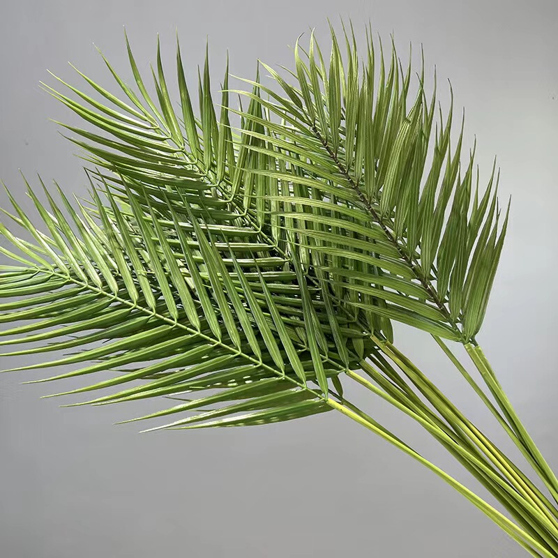 Single Palm Leaf Artificial Areca Palm Plant Wedding Decoration Green Plant Leaves Home Bamboo Leaves Coconut Leaves Areca Palm