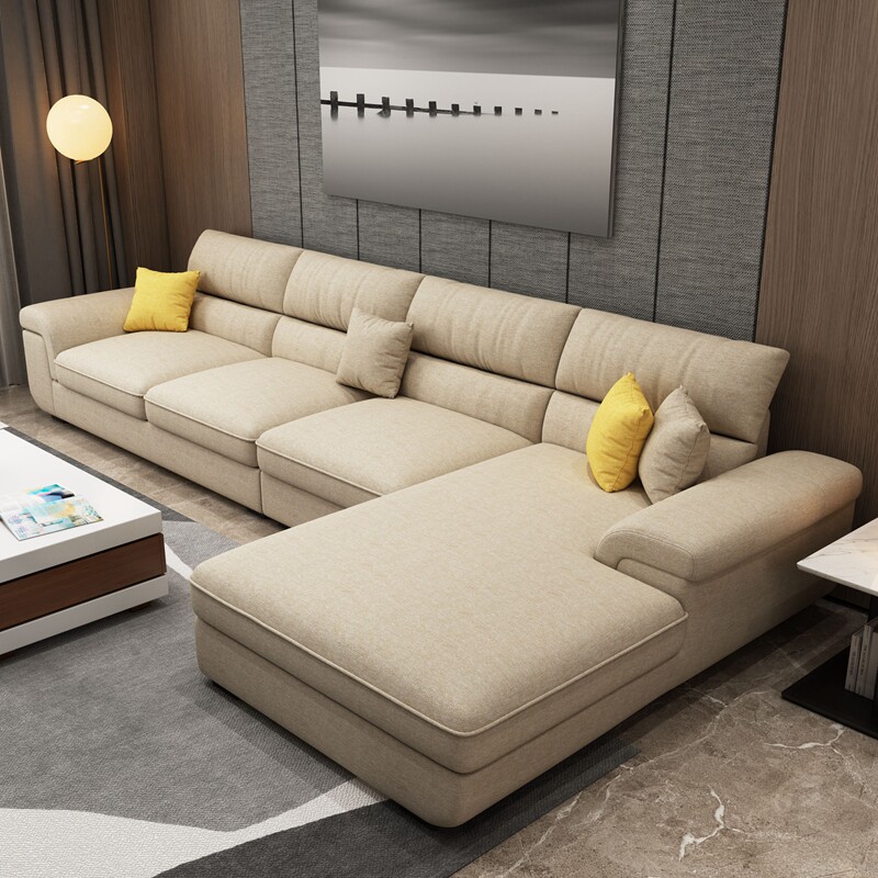 Fabric sofa removable and washable modern minimalist living room technology cloth cotton linen latex 2 8 3 2 3 m 5 sofa combination