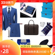 Sample-style house clothes props mens suits props blue ensemble matching with wardrobe clothes Furnishing Accessories