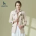 Hazzys Haggis xu hướng mới của phụ nữ áo khoác ngắn trench coat áo khoác của phụ nữ tự trồng trọt thường xuyên áo khoác phụ nữ áo khoác - Trench Coat Trench Coat