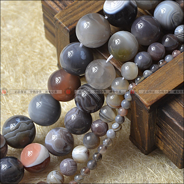 Natural Persian Gulf Manau DIY handstring beads Handmade with beads semi-finished round Pearl Shadow stone 6-20mm