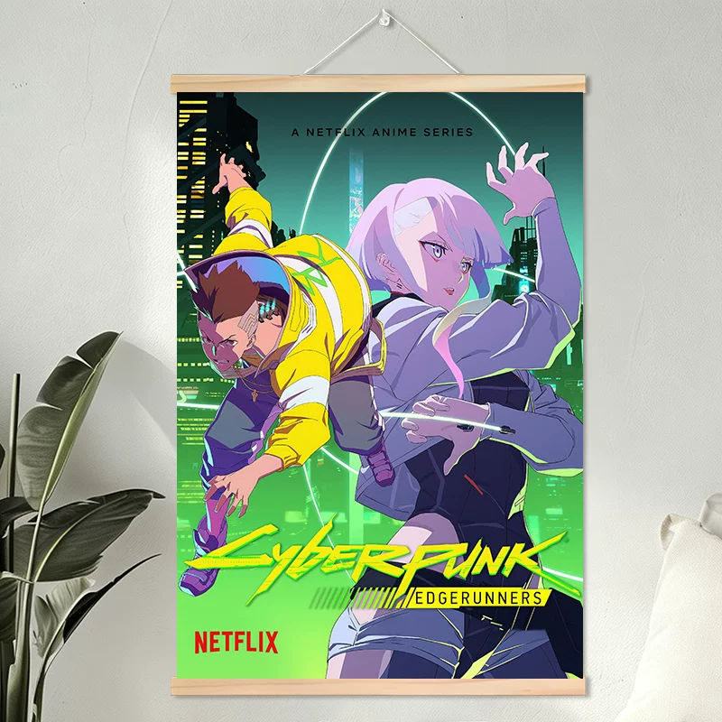 Киберпанк 2077 Эджернерз висячая картина реели плакат игра изображение киберпанк Эджернерз