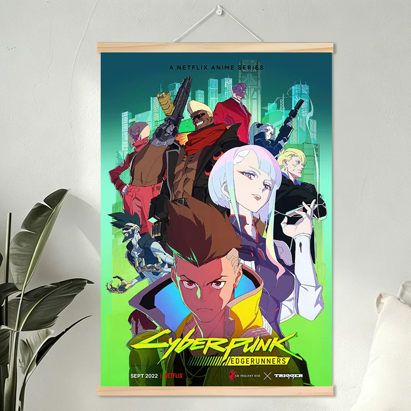 Киберпанк 2077 Эджернерз висячая картина реели плакат игра изображение киберпанк Эджернерз