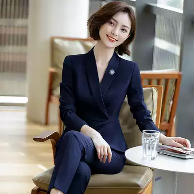Work clothes set high-end big brand fashion capable temperament Korean goddess fan sample house display center work clothes OL dress summer