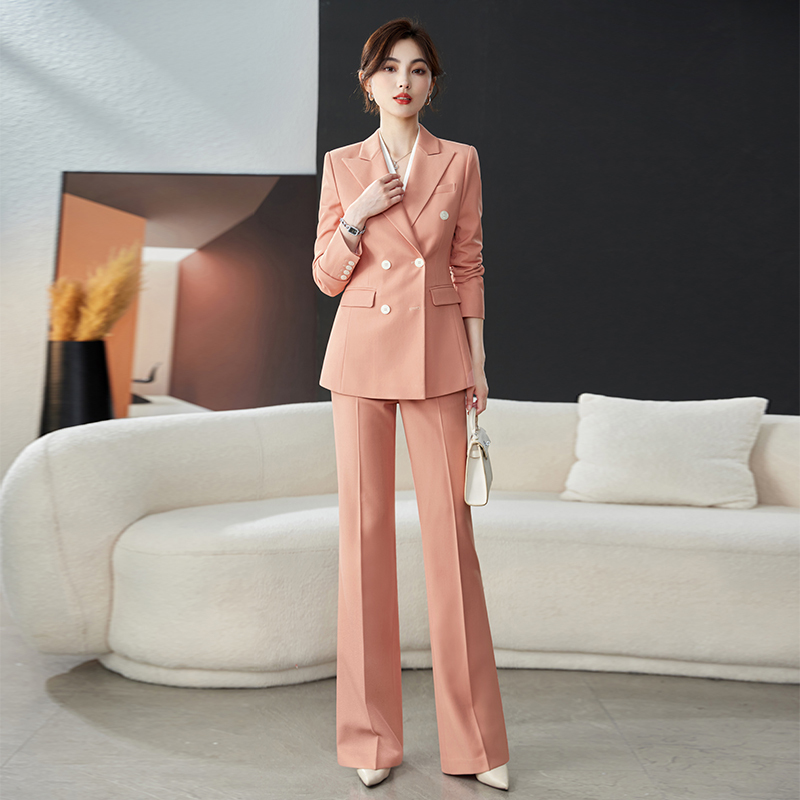 High-End Pink Suit Set for Women, Thick Autumn and Winter Style, Professional and Elegant Casual Blazer, Host Formal Wear High-End Pink Suit Set for Women, Thick Autumn and Winter Style, Professional and Elegant Casual Blazer, Host Formal Wear