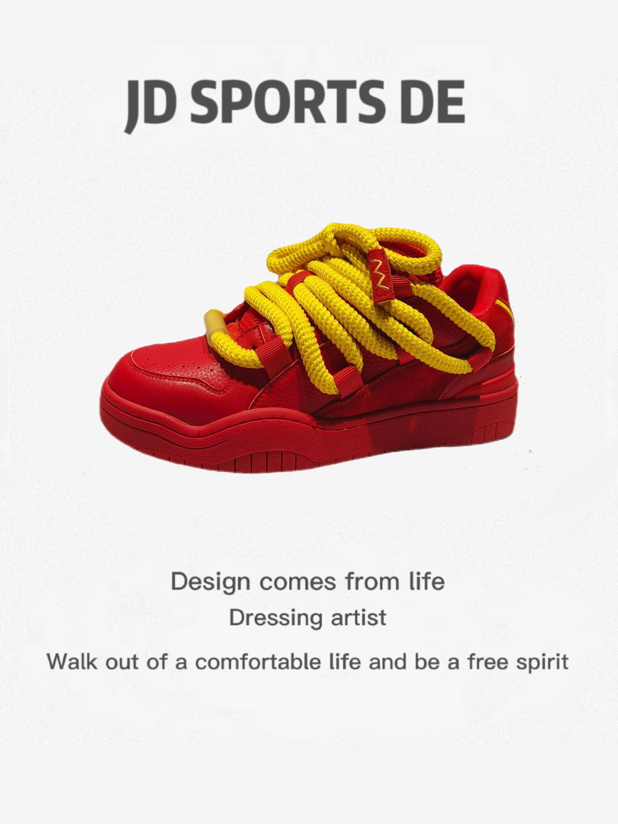 JD SPORTS (spicy fries) personality original dirty braid coarse shoestring board shoes couple bread shoes men and women shoes-Taobao
