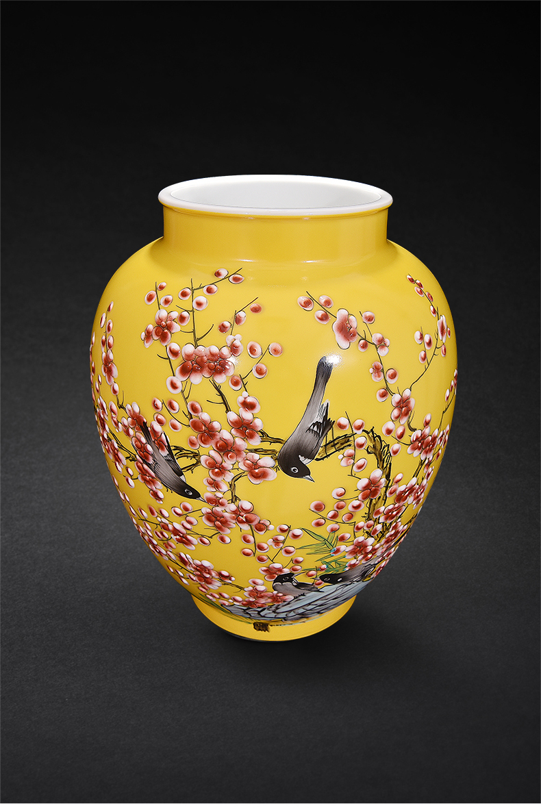 Jingdezhen ceramics vase new Chinese TV ark, creative decorations furnishing articles furnishing articles sitting room ikebana arts and crafts