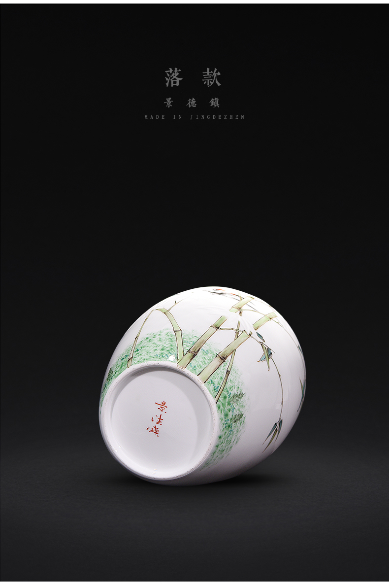 Jingdezhen ceramic knife clay hand - made vases, flower arranging Chinese style household living room TV cabinet decoration handicraft furnishing articles