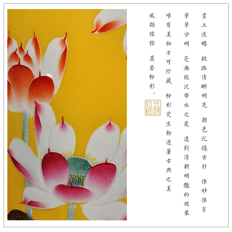 Jingdezhen ceramics hand - made pastel HeCu straight bottle of new Chinese style living room decoration flower arrangement craft gift furnishing articles