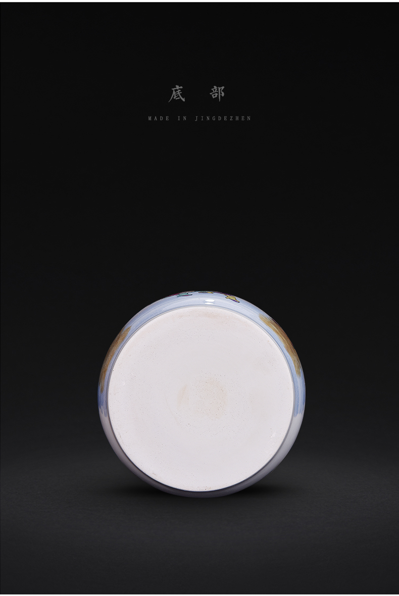 Jingdezhen ceramic beaming the was the packed tea canister to the sitting room porch Chinese style household adornment furnishing articles craft gift