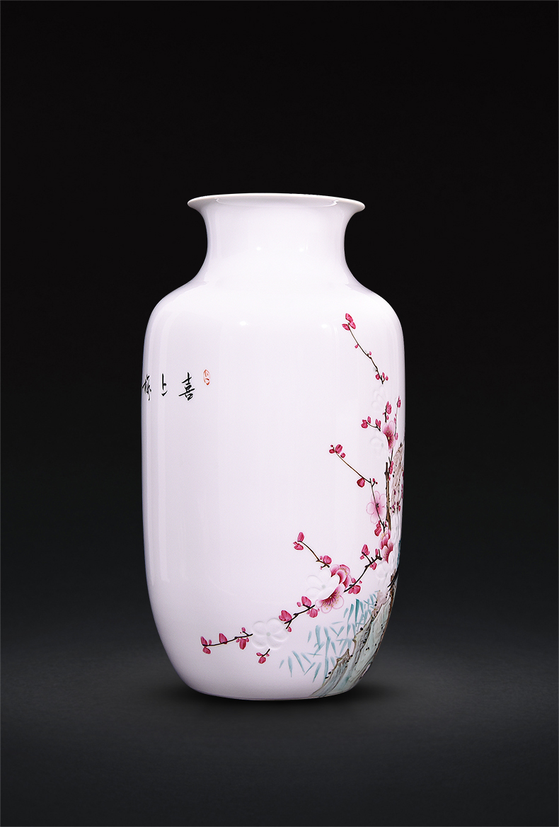 Jingdezhen ceramic knife clay hand - made vases, flower arranging Chinese style household living room TV cabinet decoration handicraft furnishing articles