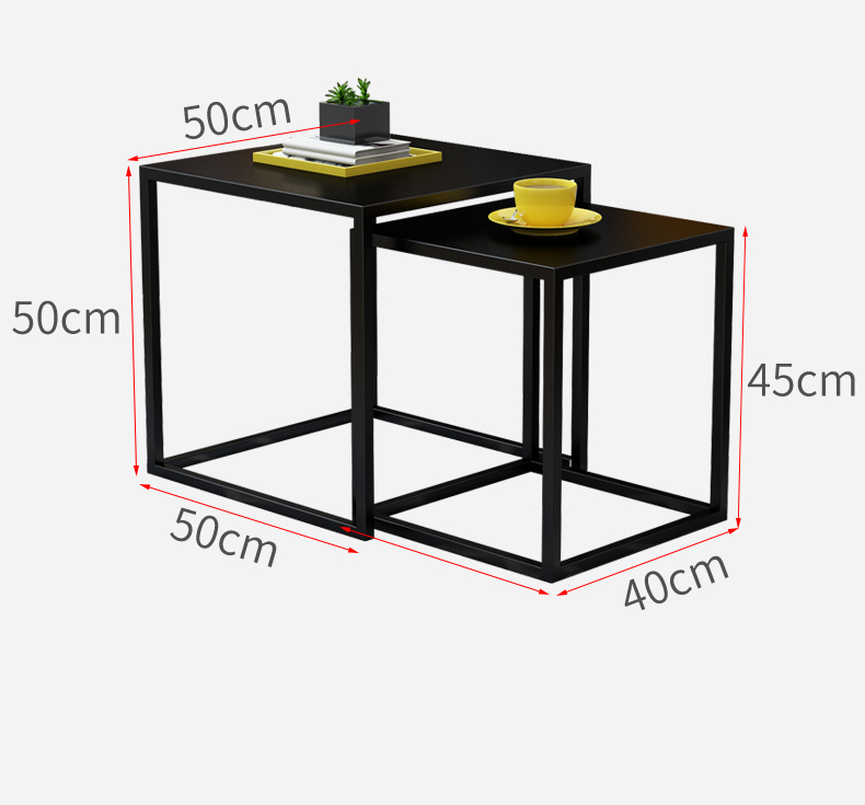 Bàn cà phê Bắc Âu nội thất sáng tạo căn hộ nhỏ phòng khách sofa gỗ rắn bên đơn giản ins kết hợp hiện đại bàn cà phê - Bàn trà ban sofa
