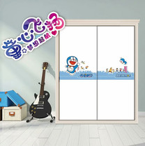  Factory direct sales custom-made childrens room wardrobe sliding door Childrens cartoon sliding door painted environmental protection bedroom sliding door cabinet door