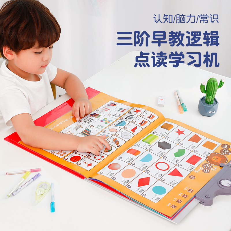 Early childhood audio flip chart early education machine puzzle sounding toy baby literacy point reading pinyin alphabet wall sticker