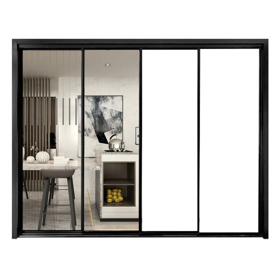 Dimmable glass office partition, intelligent electronically controlled atomized glass, self-adhesive film, extremely narrow frame sliding door for home use