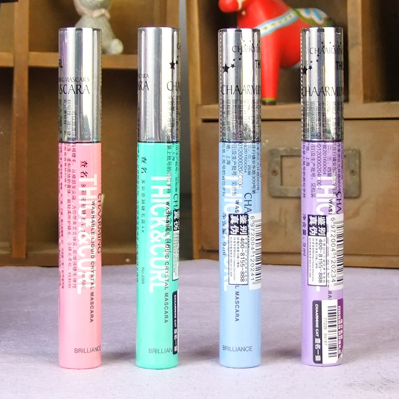 Buy three-send-one anti-counterfeiting chacha name CHAARMING colorful special teething eyelash to find out colorful mascara