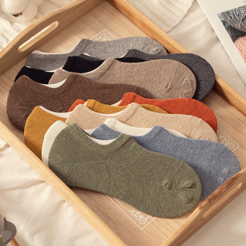 Shallow mouth invisible socks cotton socks ladies socks silicone non-slip non-slip invisible socks women's thin section summer breathable deodorant