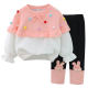 Girls' sweater suit spring and autumn foreign style children's clothes baby autumn trendy children's clothes two-piece set one-year-old baby autumn clothes