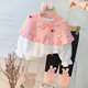 Girls' sweater suit spring and autumn foreign style children's clothes baby autumn trendy children's clothes two-piece set one-year-old baby autumn clothes