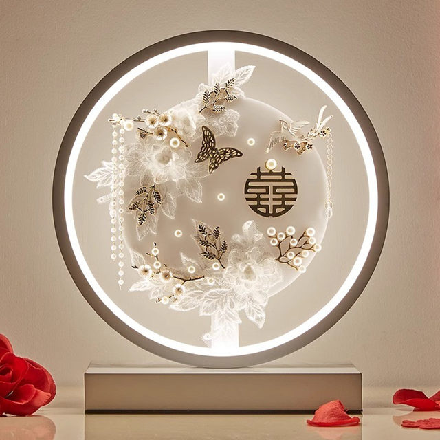 Creative Wedding Everlasting Light Lamp Gift for Newlyweds, Bedside Lamp for Wedding Room, Bedroom Gift for Bride, Wedding Gift, Dowry Lamp