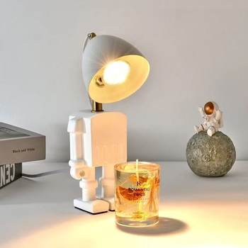 Personalized Robot Aromatherapy Wax Melting Lamp Ins Simple High-End Bedroom Bedside Decoration Atmosphere Lamp Essential Oil Aromatherapy Lamp