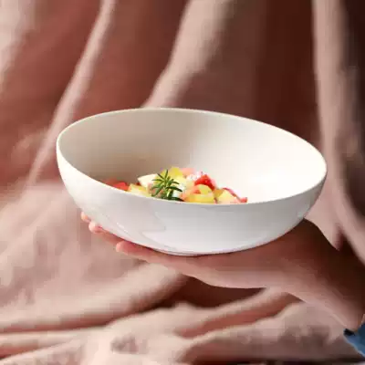 White bone porcelain bowl set combination Japanese home vegetable bowl soup bowl instant noodle bowl salad bowl creative personality shallow bowl tableware